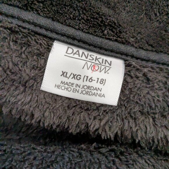 Danskin Now Women's Fleece Jacket, XL 16/18, Black Soot, Zip Front, Long Sleeve - Picture 10 of 16